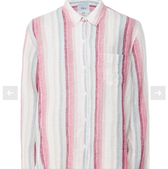 Rails Charli Shirt Tropic Stripe Button Down-Size Medium - Picture 6 of 17